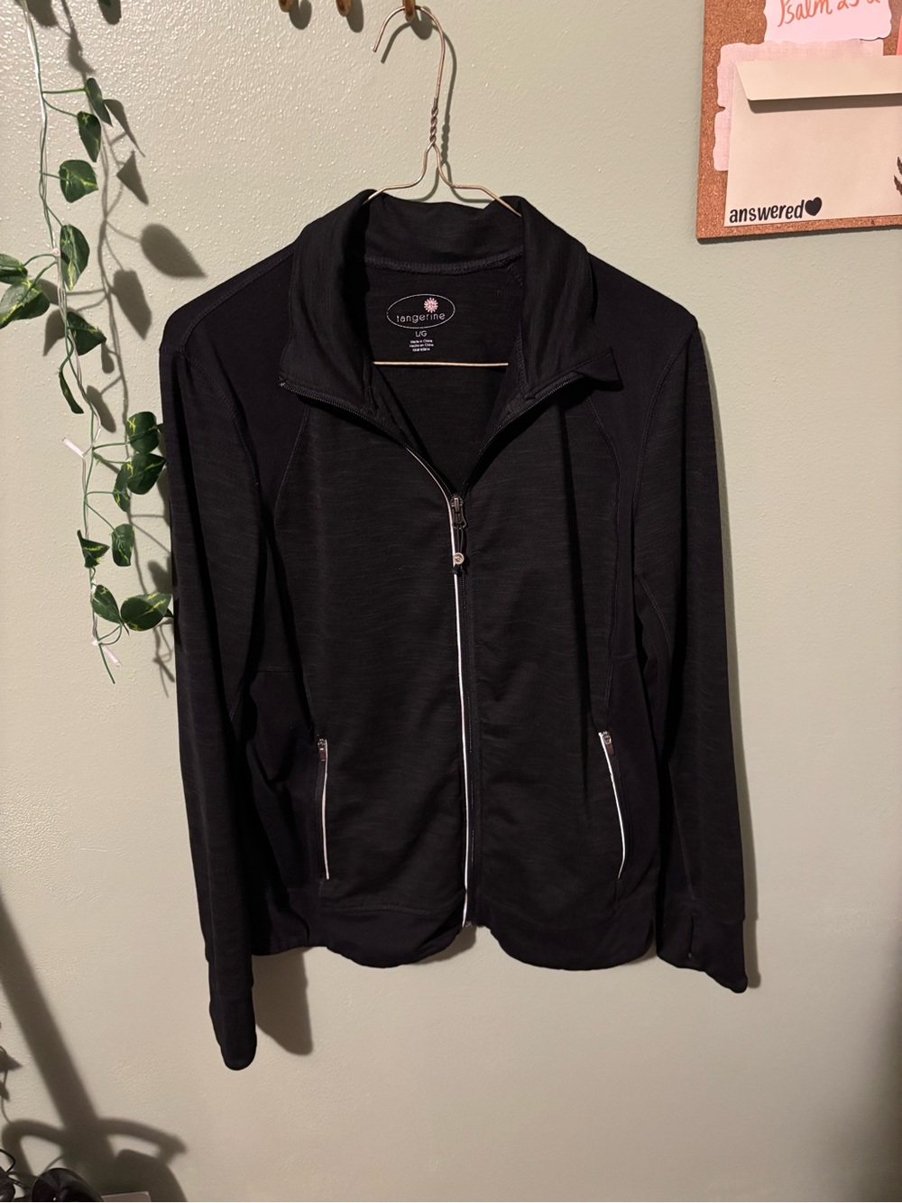 Tangerine Black Bomber Jacket with Silver Zippers